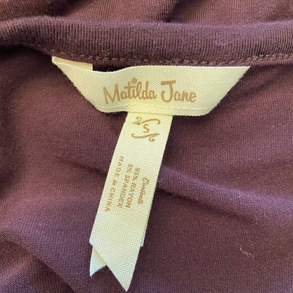 Matilda Jane Class Reunion Dress Burgundy Small - Picture 4 of 4